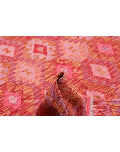 Tappeto Kilim Afghanistan rosso marrone 206x299