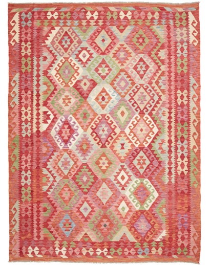 Tappeto Kilim Afghanistan marrone rosso 223x300