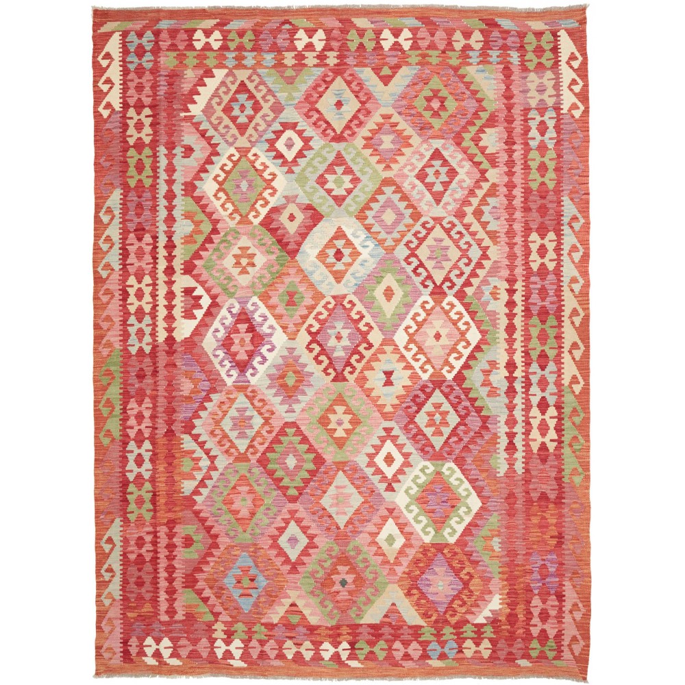 Tappeto Kilim Afghanistan marrone rosso 223x300