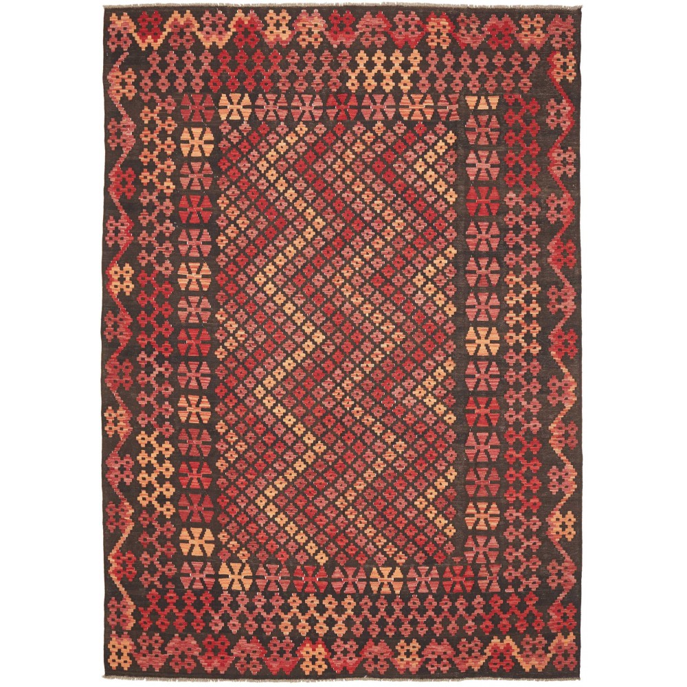 Tappeto Kilim Afghanistan grigio marrone 207x290