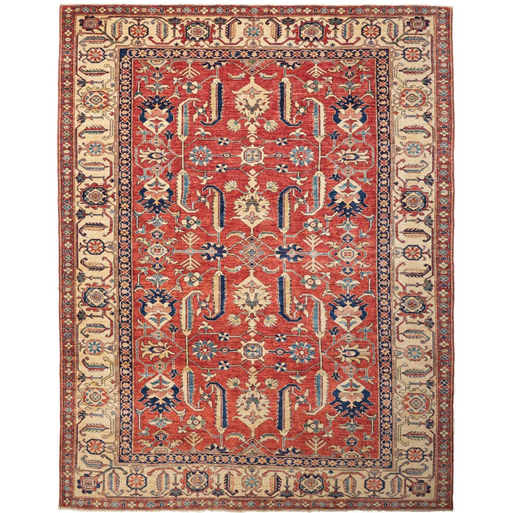 Tappeto Kazak Fine Pakistan rosso grigio 248x322 Tappeto Kazak Fine Pakistan rosso grigio 248x322