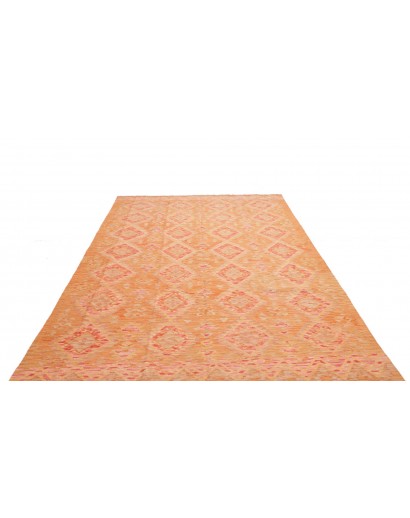 Tappeto Kilim Afghanistan arancione rosso 202x300
