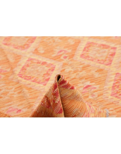 Tappeto Kilim Afghanistan arancione rosso 202x300