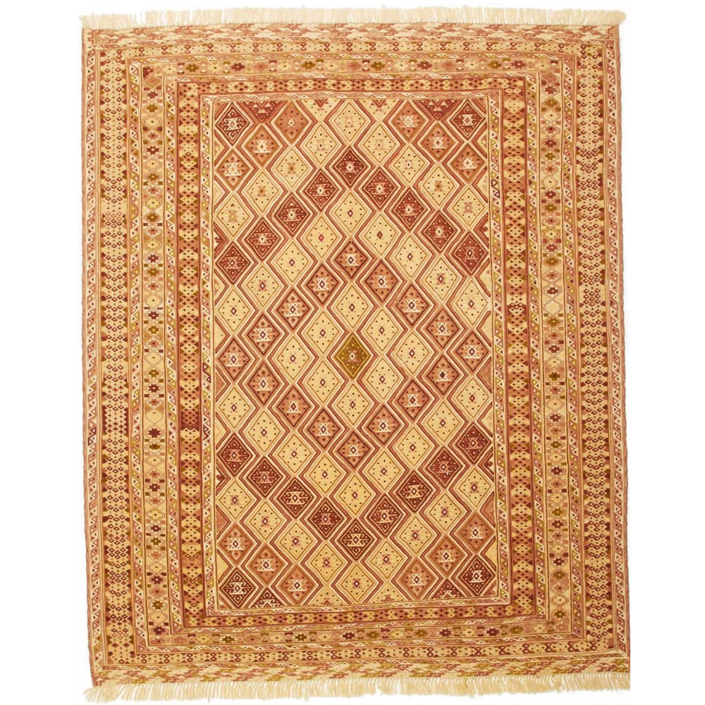 Tappeto Nakhunak Pakistan arancione bianco 156x186 Tappeto Nakhunak Pakistan arancione bianco 156x186
