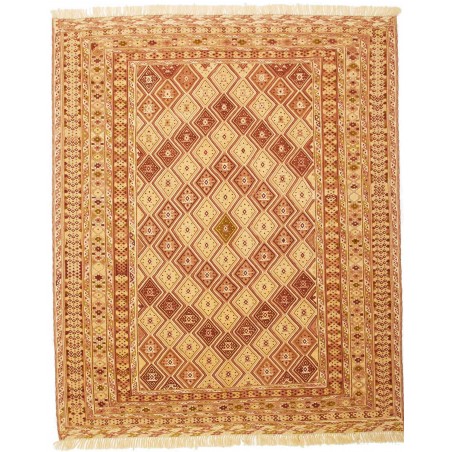 Tappeto Nakhunak Pakistan arancione bianco 156x186