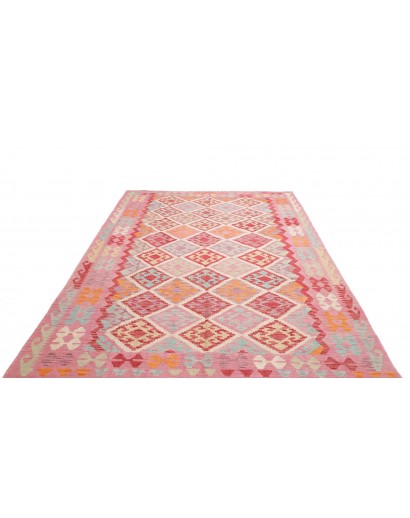 Tappeto Kilim Afghanistan marrone bianco 208x292