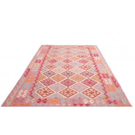 Tappeto Kilim Afghanistan marrone bianco 208x292