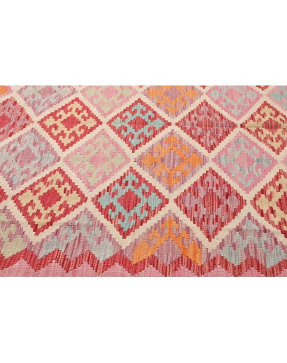 Tappeto Kilim Afghanistan marrone bianco 208x292