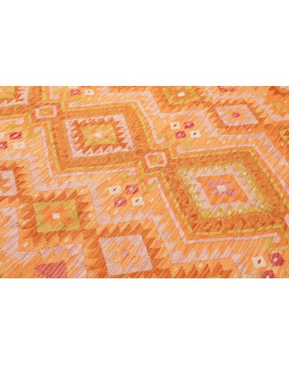 Tappeto Kilim Afghanistan arancione marrone 207x290