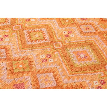 Tappeto Kilim Afghanistan arancione marrone 207x290