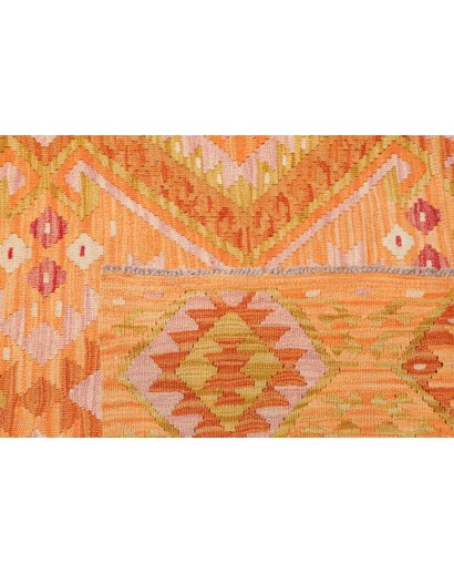 Tappeto Kilim Afghanistan arancione marrone 207x290
