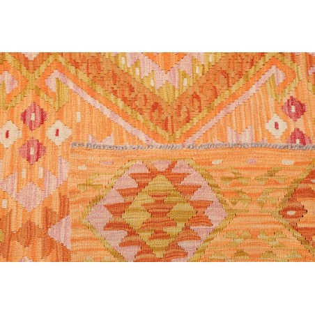 Tappeto Kilim Afghanistan arancione marrone 207x290