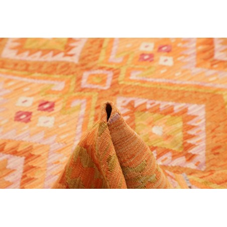 Tappeto Kilim Afghanistan arancione marrone 207x290