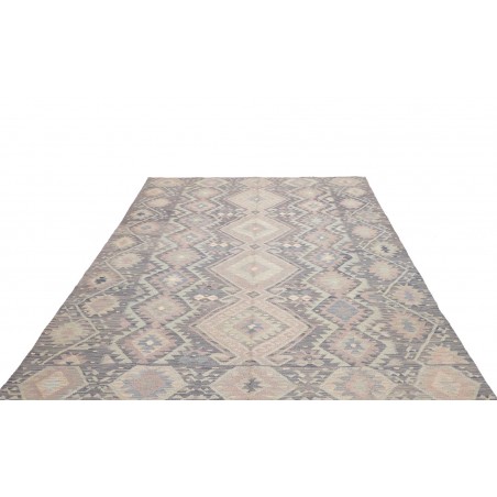 Tappeto Kilim Afghanistan azzurro bianco 202x296