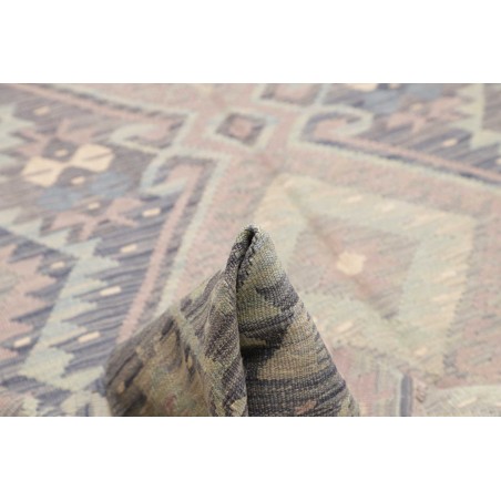 Tappeto Kilim Afghanistan azzurro bianco 202x296