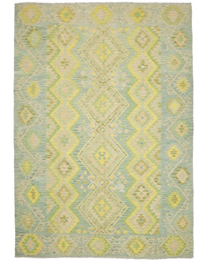 Tappeto Kilim Afghanistan marrone giallo 200x290