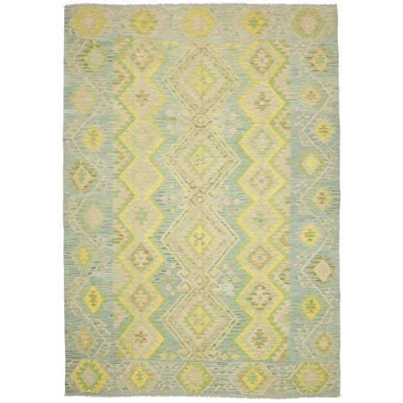 Tappeto Kilim Afghanistan marrone giallo 200x290