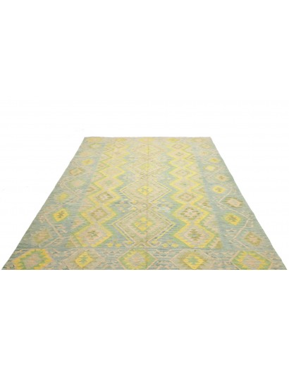 Tappeto Kilim Afghanistan marrone giallo 200x290
