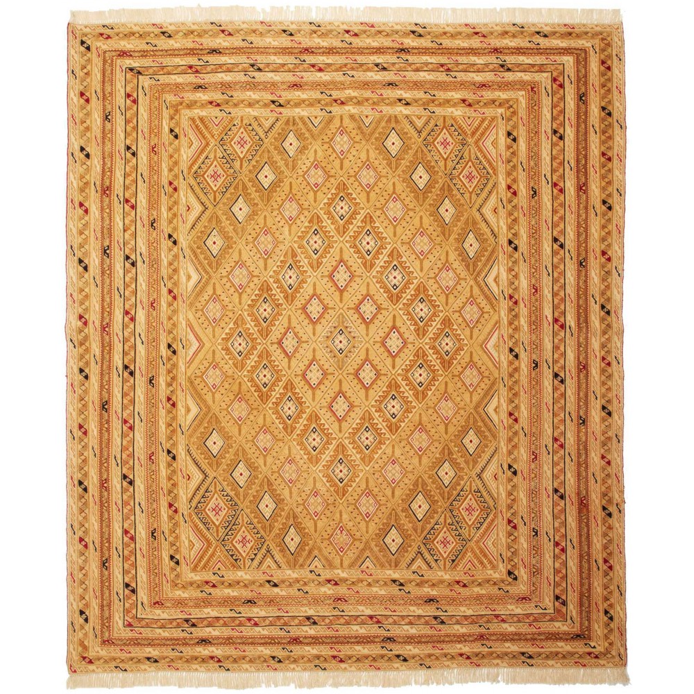 Tappeto Nakhunak Pakistan arancione bianco 185x213 Tappeto Nakhunak Pakistan arancione bianco 185x213
