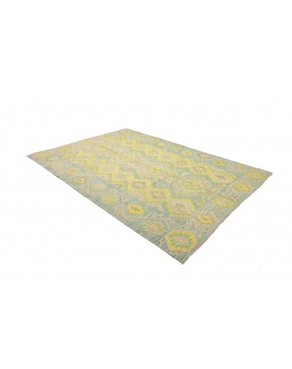 Tappeto Kilim Afghanistan marrone giallo 200x290