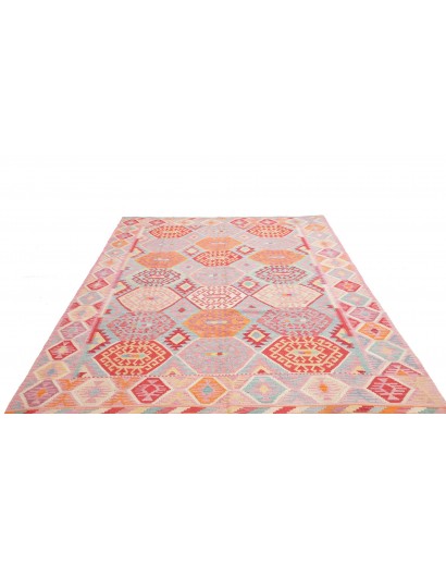 Tappeto Kilim Afghanistan beige rosso 206x287