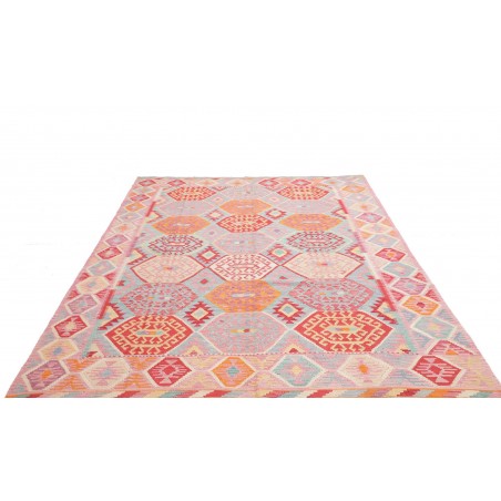 Tappeto Kilim Afghanistan beige rosso 206x287
