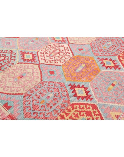 Tappeto Kilim Afghanistan beige rosso 206x287