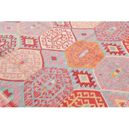 Tappeto Kilim Afghanistan beige rosso 206x287