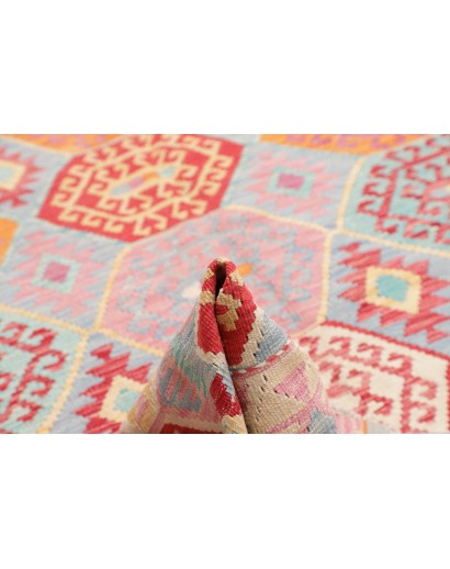 Tappeto Kilim Afghanistan beige rosso 206x287