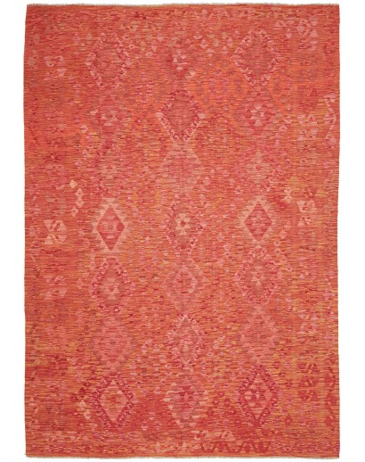Tappeto Kilim Afghanistan rosso beige 206x298