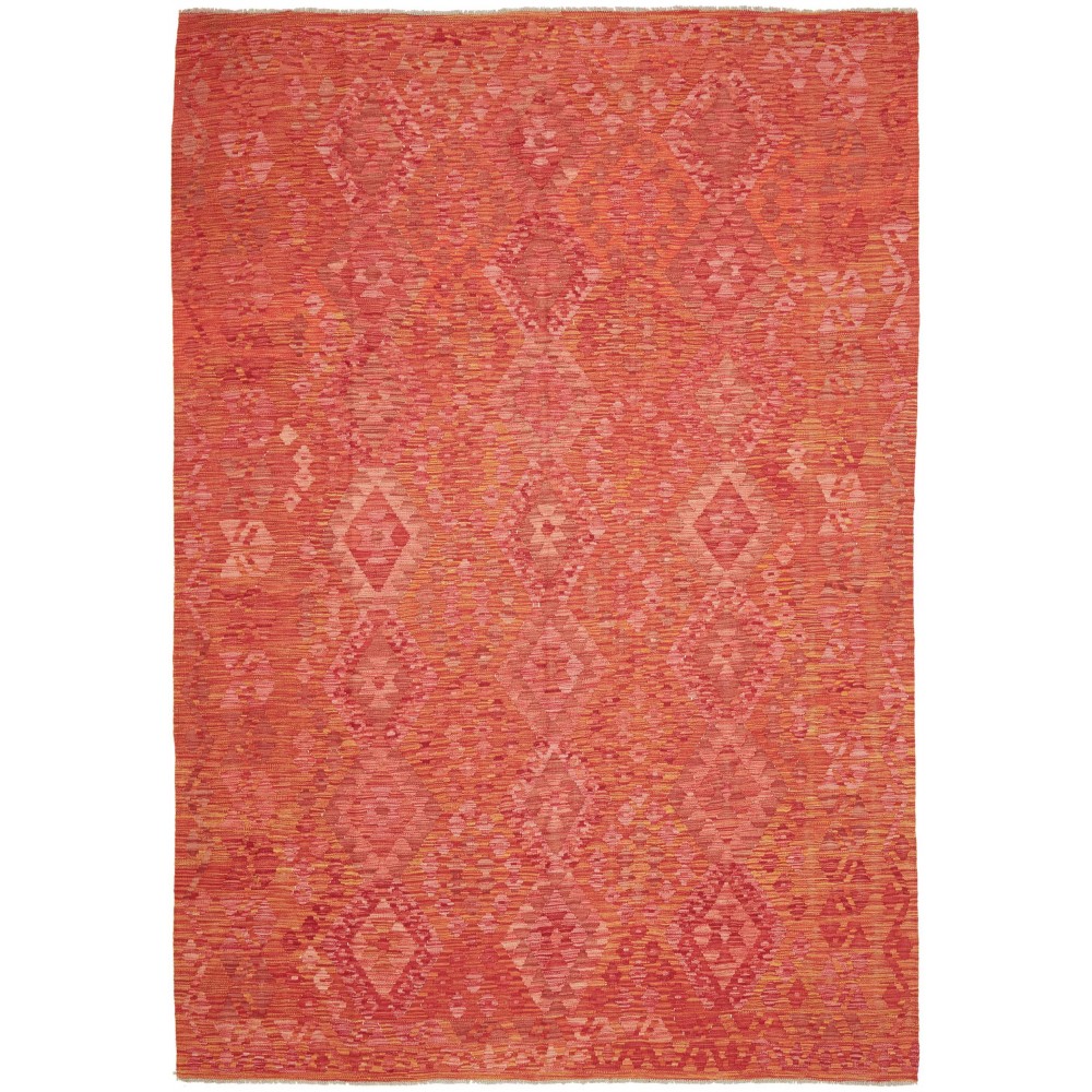 Tappeto Kilim Afghanistan rosso beige 206x298