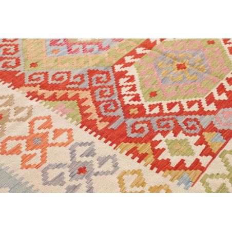 Tappeto Kilim Afghanistan beige rosso 206x308