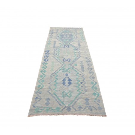 Tappeto Kilim Afghanistan beige blu 90x300