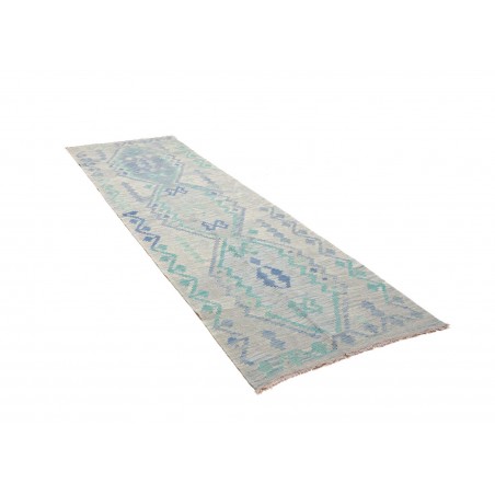 Tappeto Kilim Afghanistan beige blu 90x300