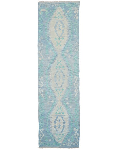 Tappeto Kilim Afghanistan beige bianco 82x294