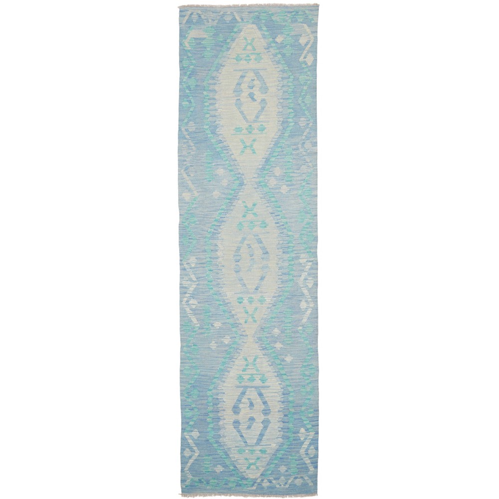 Tappeto Kilim Afghanistan beige bianco 82x294