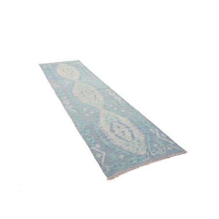 Tappeto Kilim Afghanistan beige bianco 82x294