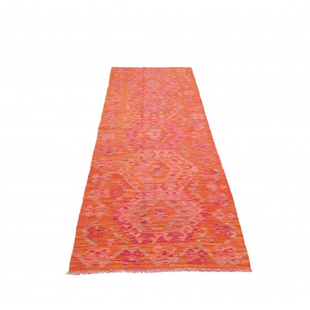 Tappeto Kilim Afghanistan rosso arancione 85x290