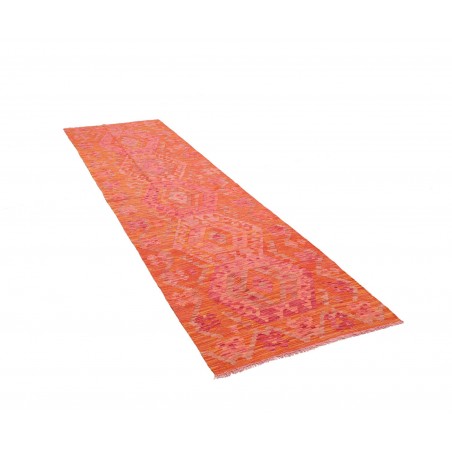 Tappeto Kilim Afghanistan rosso arancione 85x290