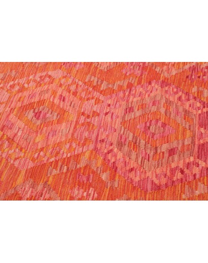 Tappeto Kilim Afghanistan rosso arancione 85x290