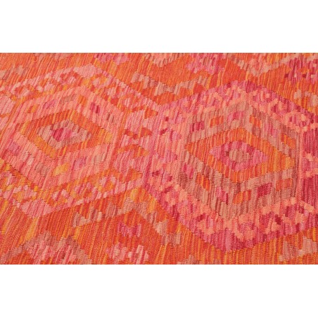 Tappeto Kilim Afghanistan rosso arancione 85x290