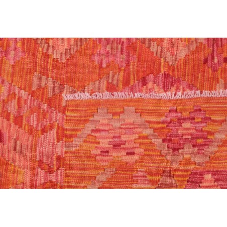 Tappeto Kilim Afghanistan rosso arancione 85x290