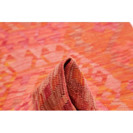 Tappeto Kilim Afghanistan rosso arancione 85x290