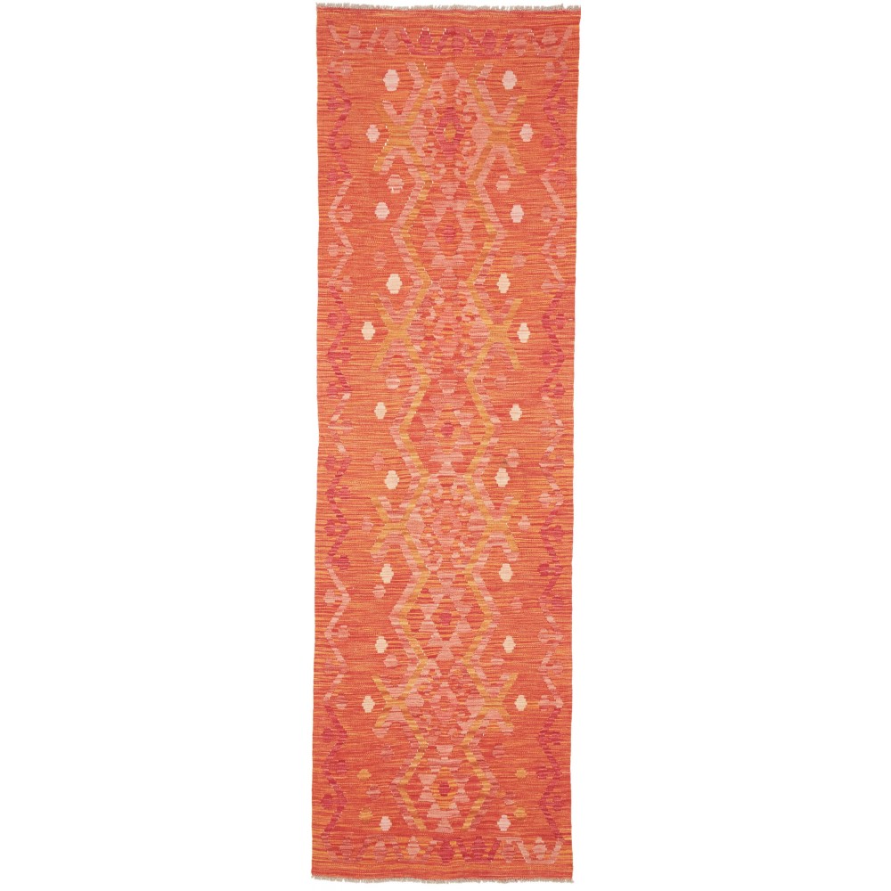 Tappeto Kilim Afghanistan rosso 87x288