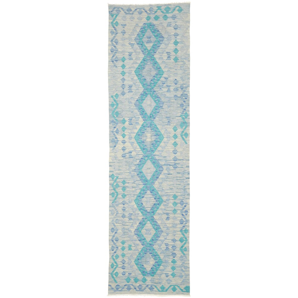 Tappeto Kilim Afghanistan beige blu 82x291