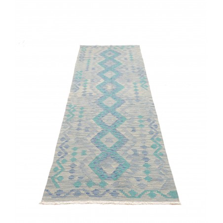 Tappeto Kilim Afghanistan beige blu 82x291