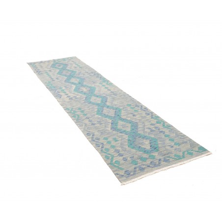 Tappeto Kilim Afghanistan beige blu 82x291