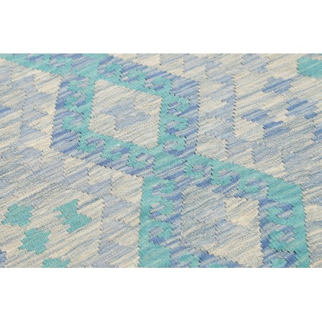 Tappeto Kilim Afghanistan beige blu 82x291