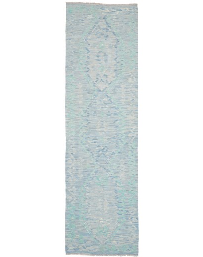 Tappeto Kilim Afghanistan beige azzurro 86x298
