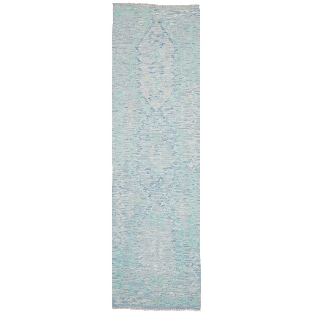 Tappeto Kilim Afghanistan beige azzurro 86x298